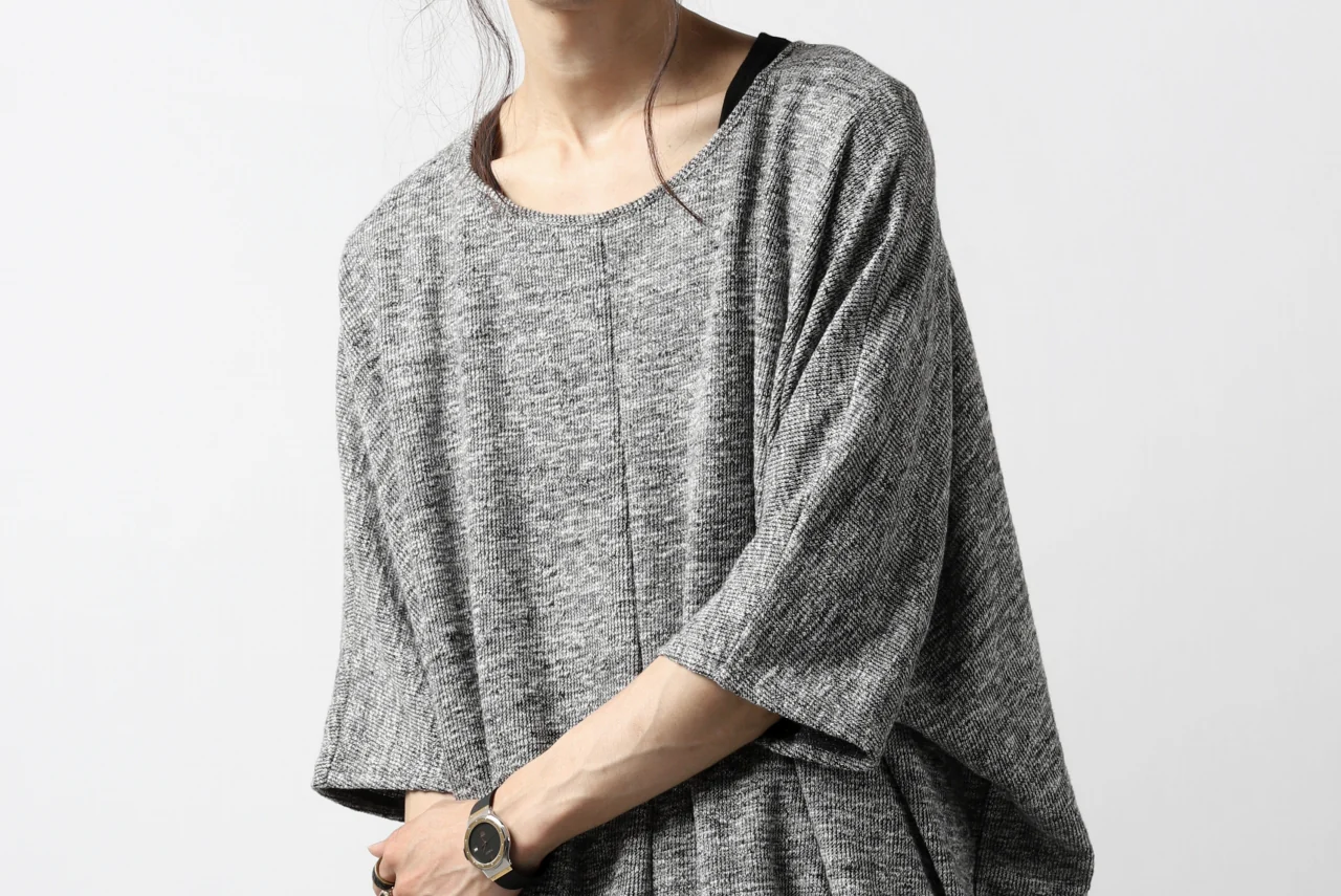 N/07 OVERFIT DOLMAN T-SHIRT / MERANGE TWEEDY (SHERBET GREY) - Image 19