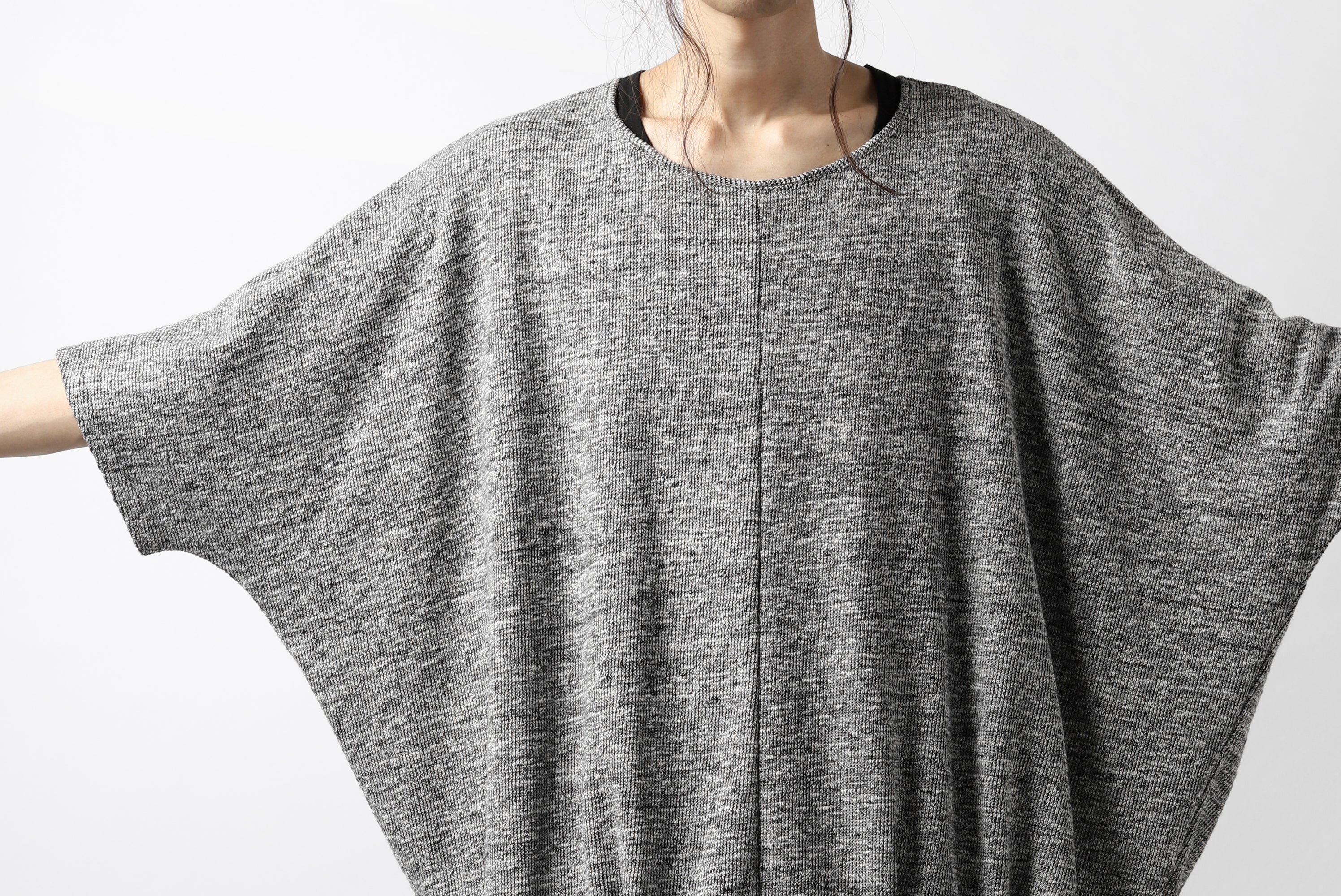 N/07 OVERFIT DOLMAN T-SHIRT / MERANGE TWEEDY (SHERBET GREY) - Image 20