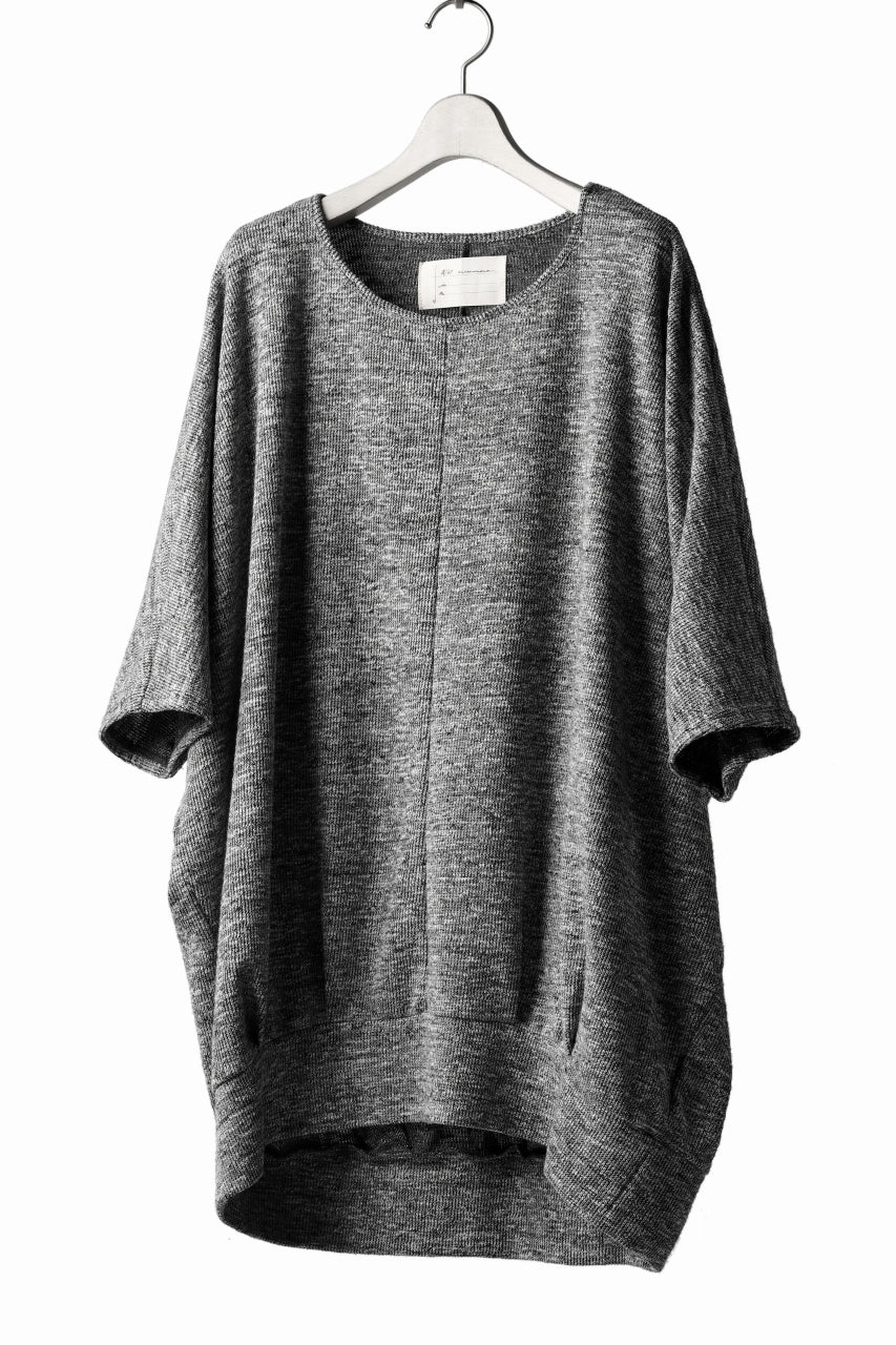 N/07 OVERFIT DOLMAN T-SHIRT / MERANGE TWEEDY (SHERBET GREY) - Image 3