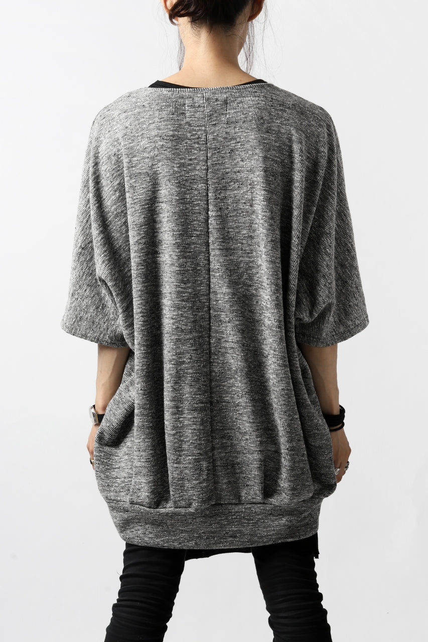 N/07 OVERFIT DOLMAN T-SHIRT / MERANGE TWEEDY (SHERBET GREY) - Image 6
