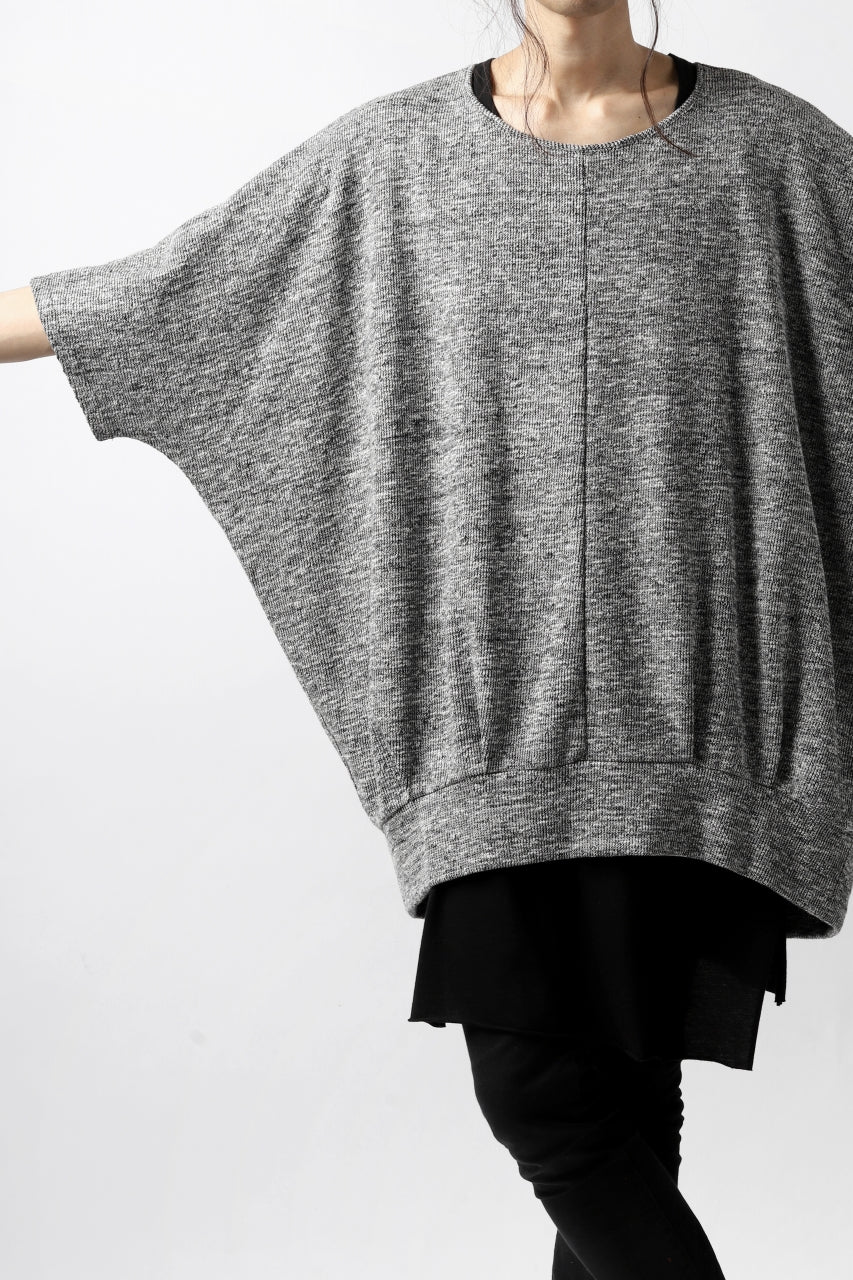 N/07 OVERFIT DOLMAN T-SHIRT / MERANGE TWEEDY (SHERBET GREY) - Image 8