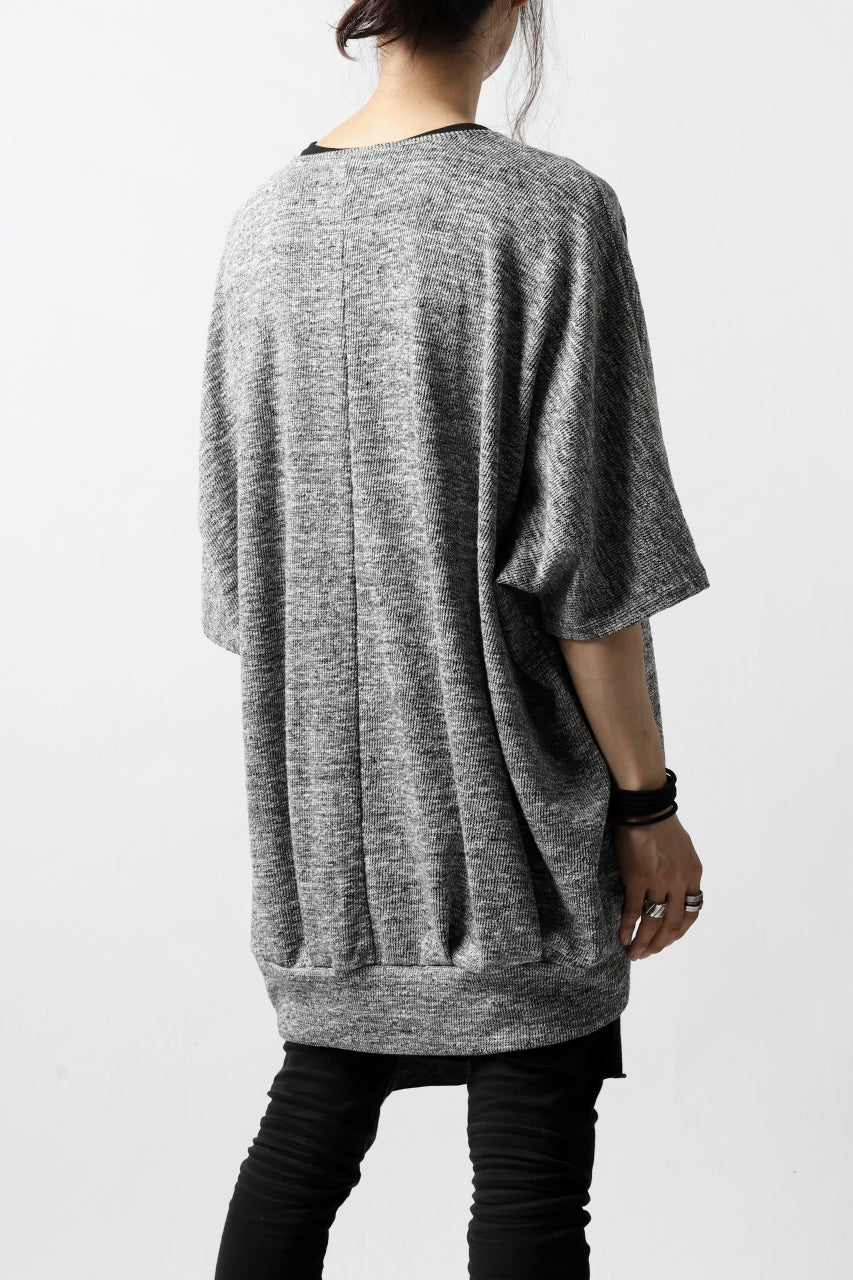 N/07 OVERFIT DOLMAN T-SHIRT / MERANGE TWEEDY (SHERBET GREY) - Image 9