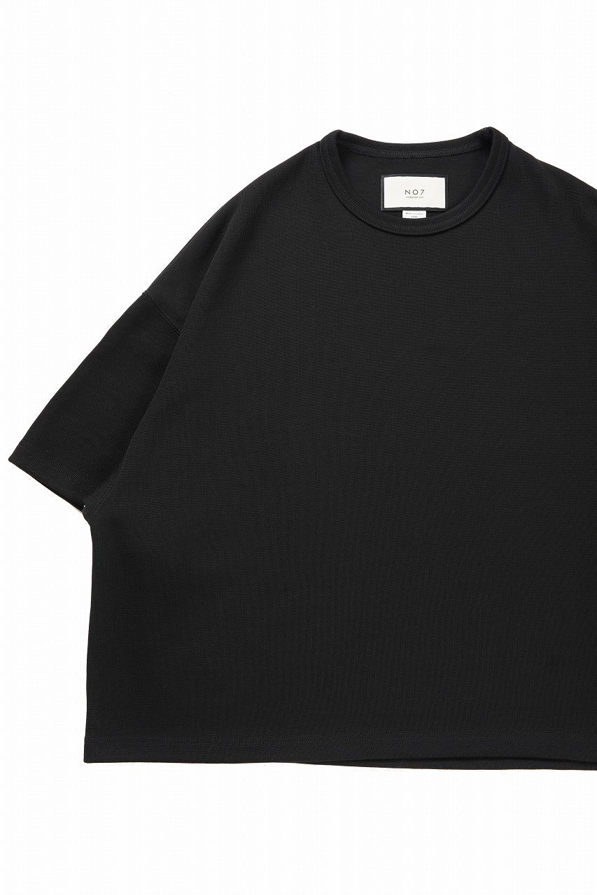 N/07 OVERSIZE TOP / RIBBED CARDBOARD KNIT JERSEY (BLACK) - Image 4