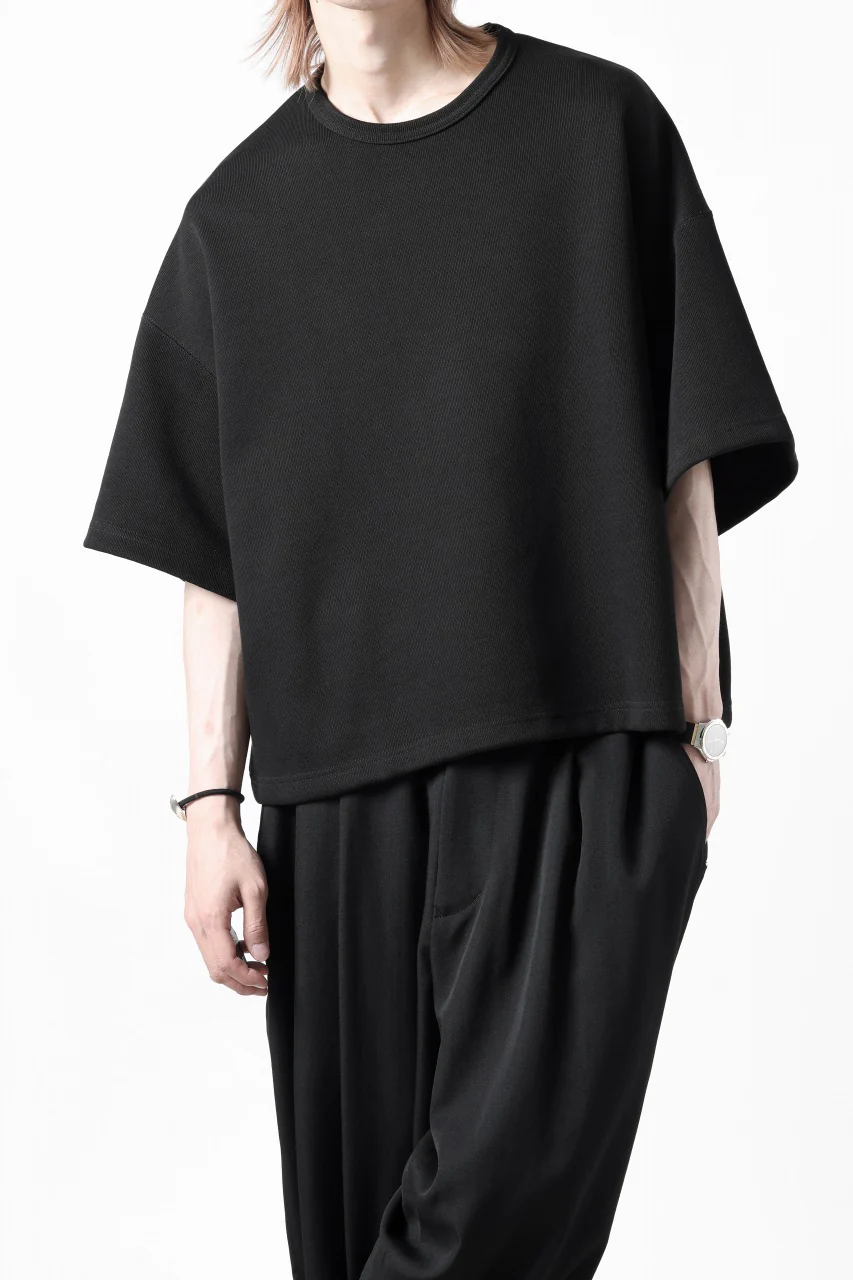 N/07 OVERSIZE TOP / RIBBED CARDBOARD KNIT JERSEY (BLACK) - Image 15