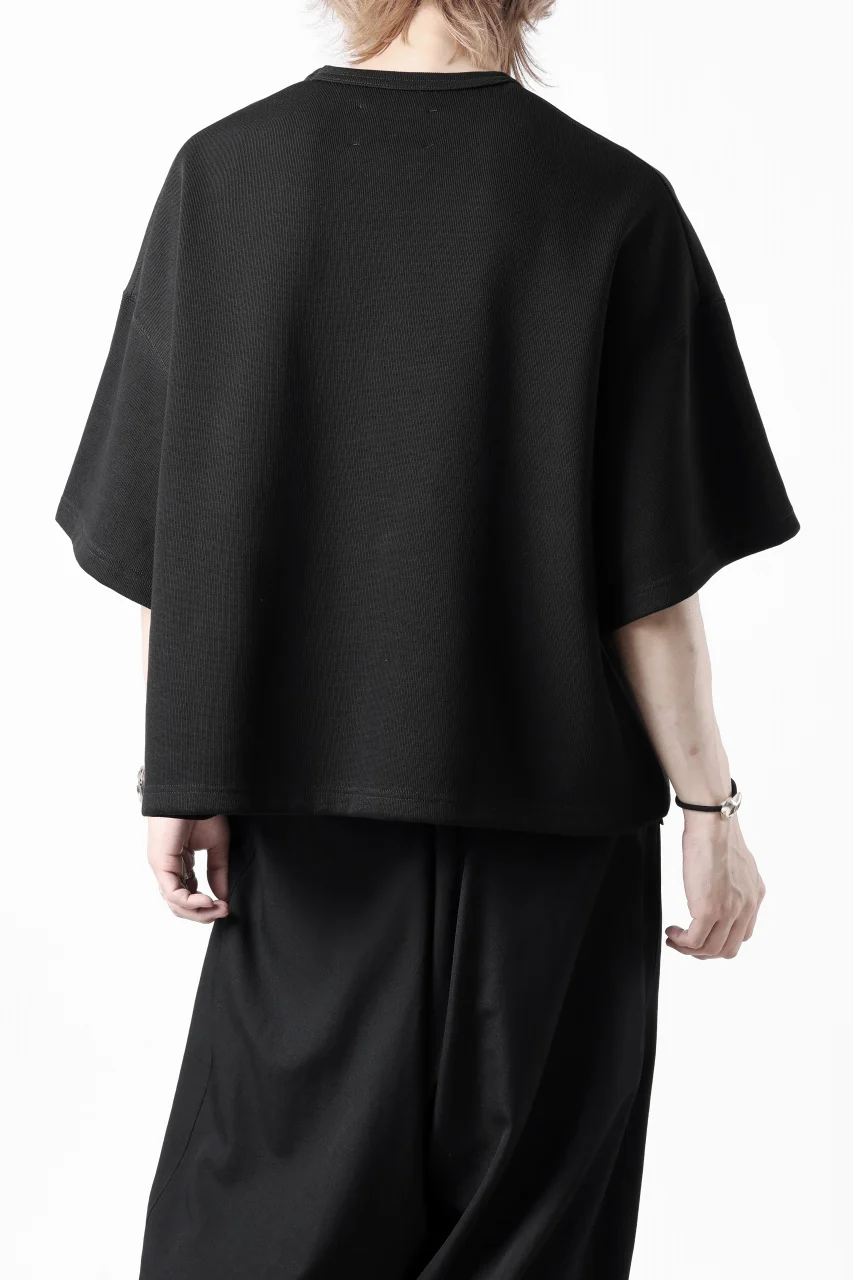 N/07 OVERSIZE TOP / RIBBED CARDBOARD KNIT JERSEY (BLACK) - Image 18