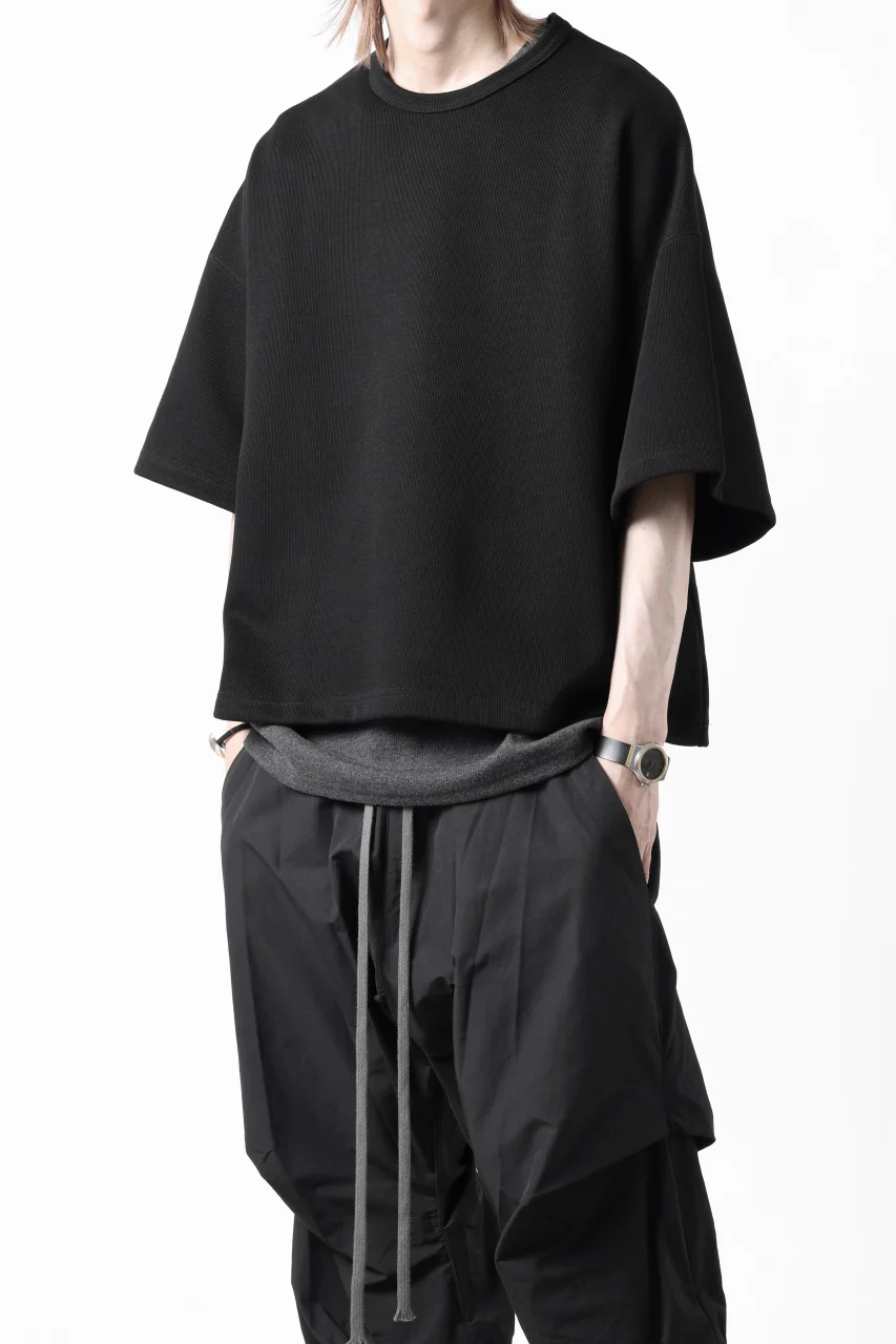 N/07 OVERSIZE TOP / RIBBED CARDBOARD KNIT JERSEY (BLACK) - Image 19