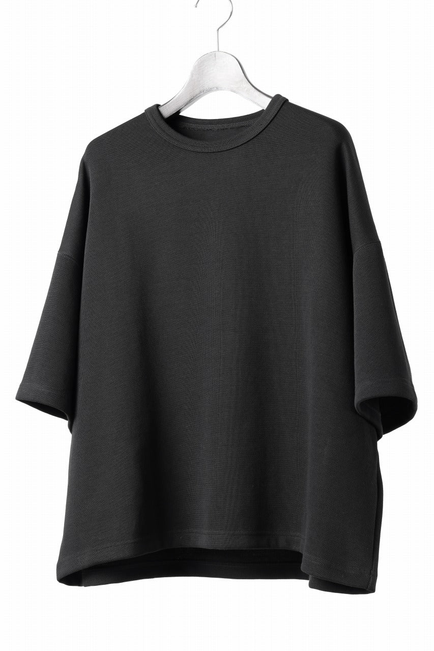 N/07 OVERSIZE TOP / RIBBED CARDBOARD KNIT JERSEY (BLACK) - Image 4