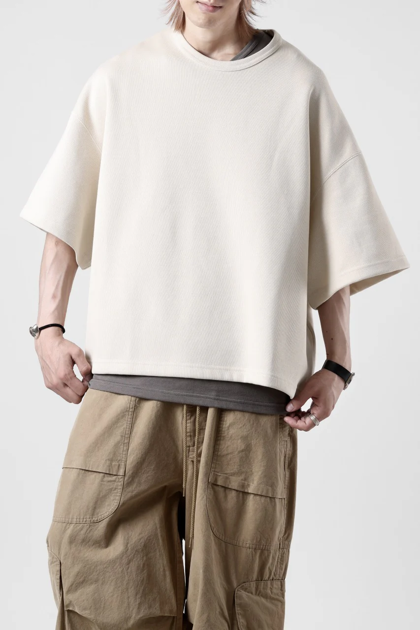 N/07 OVERSIZE TOP / RIBBED CARDBOARD KNIT JERSEY (IVORY) - Image 19