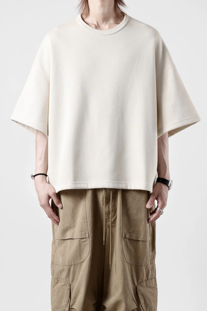 N/07 OVERSIZE TOP / RIBBED CARDBOARD KNIT JERSEY (IVORY) - Image 3