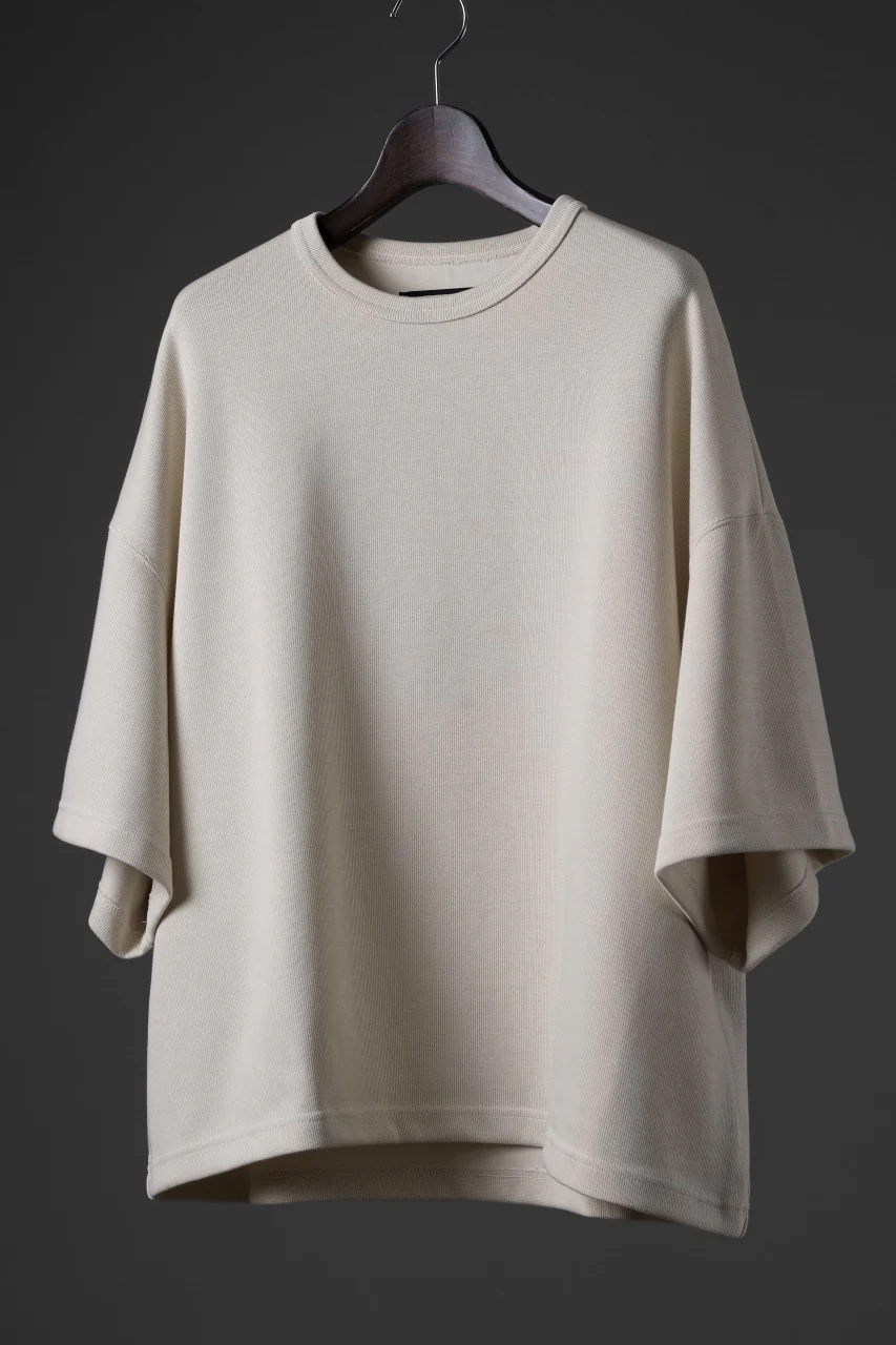 N/07 OVERSIZE TOP / RIBBED CARDBOARD KNIT JERSEY (IVORY) - Image 4