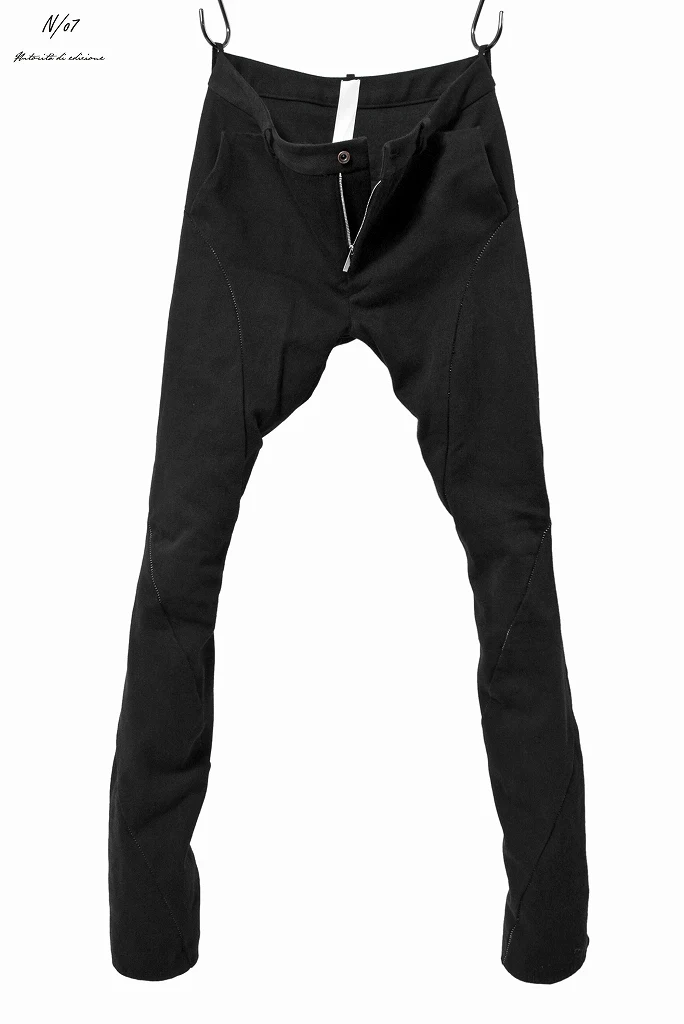 N/07 Pant "motum" [cotton/twill*overlock | spyral 3dimention] (BLACK) - Image 2