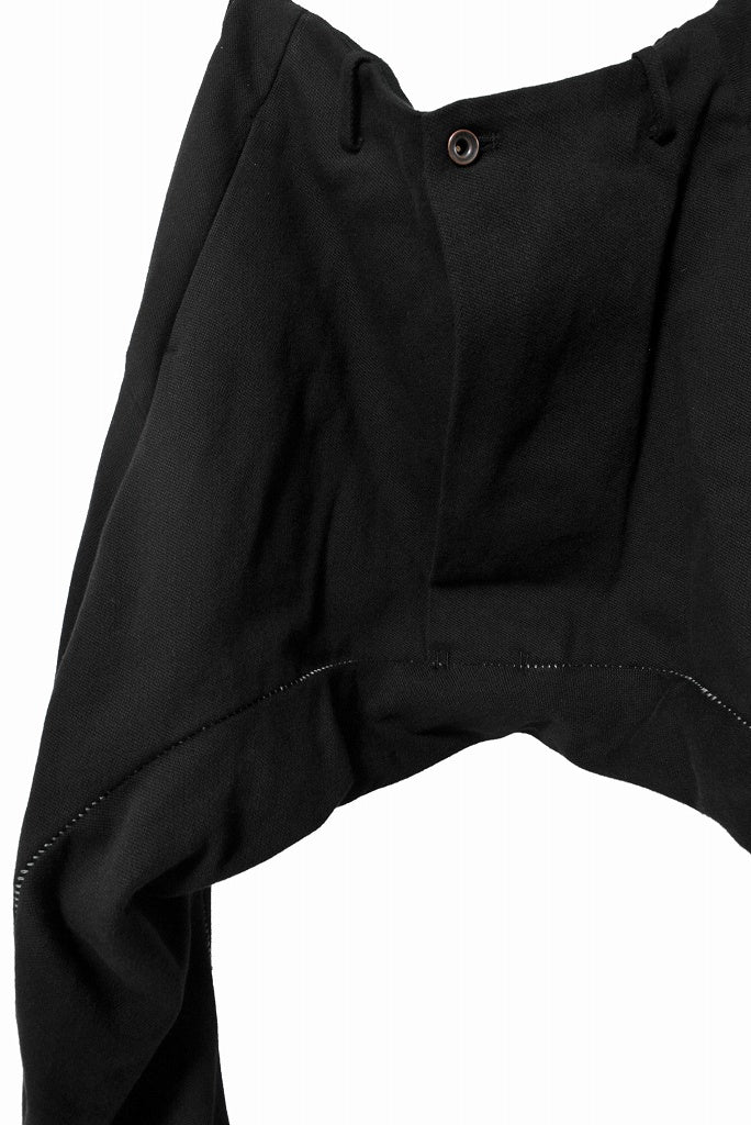 N/07 Pant "sensim" [cotton/twill*overlock | solid sarrouel] (BLACK) - Image 5