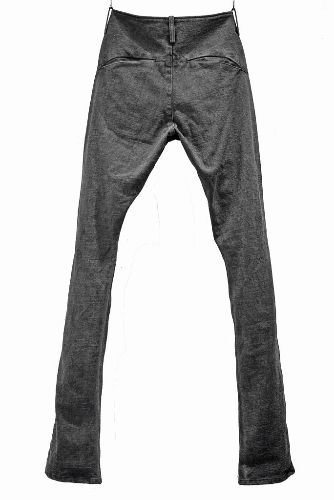N/07 pant thin c/heavy jersey sumi dyed (BLACK) - Image 2