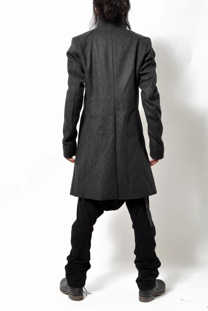 N/07 premium woolyarn cashmere coat (GREY) - Image 4
