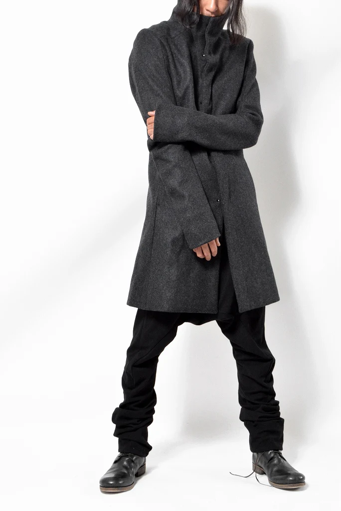 N/07 premium woolyarn cashmere coat (GREY) - Image 5