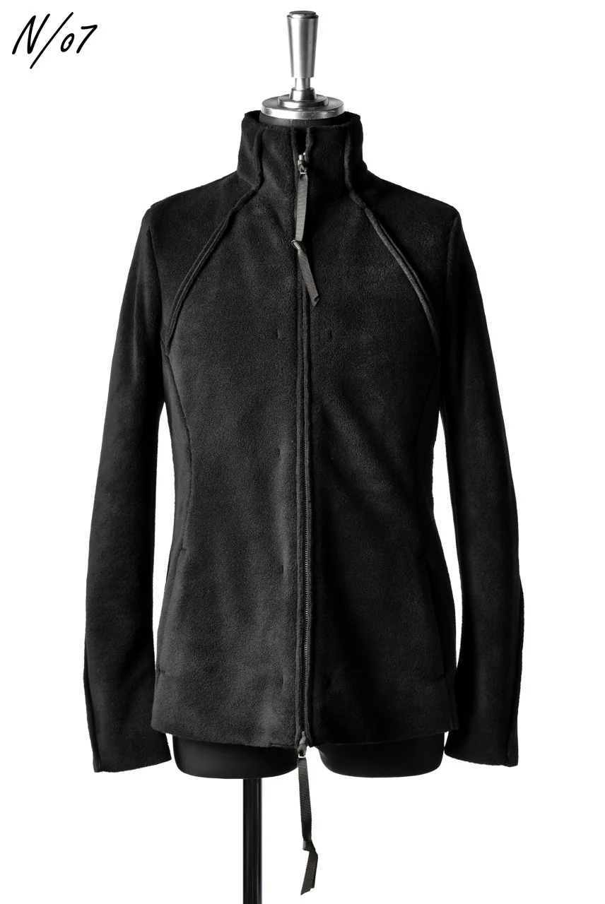 N/07 Rawcut Track Jacket / WARM Fleece Tech (BLACK) - Image 2