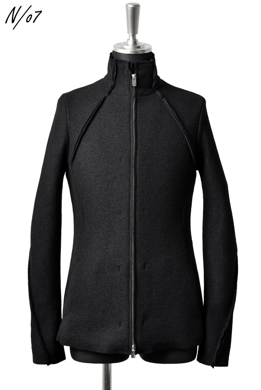 N/07 Rawcut Track Jacket / Woolring Fleece (BLACK)
