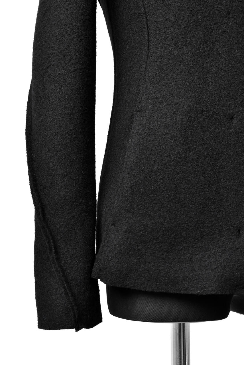 N/07 Rawcut Track Jacket / Woolring Fleece (BLACK) - Image 15