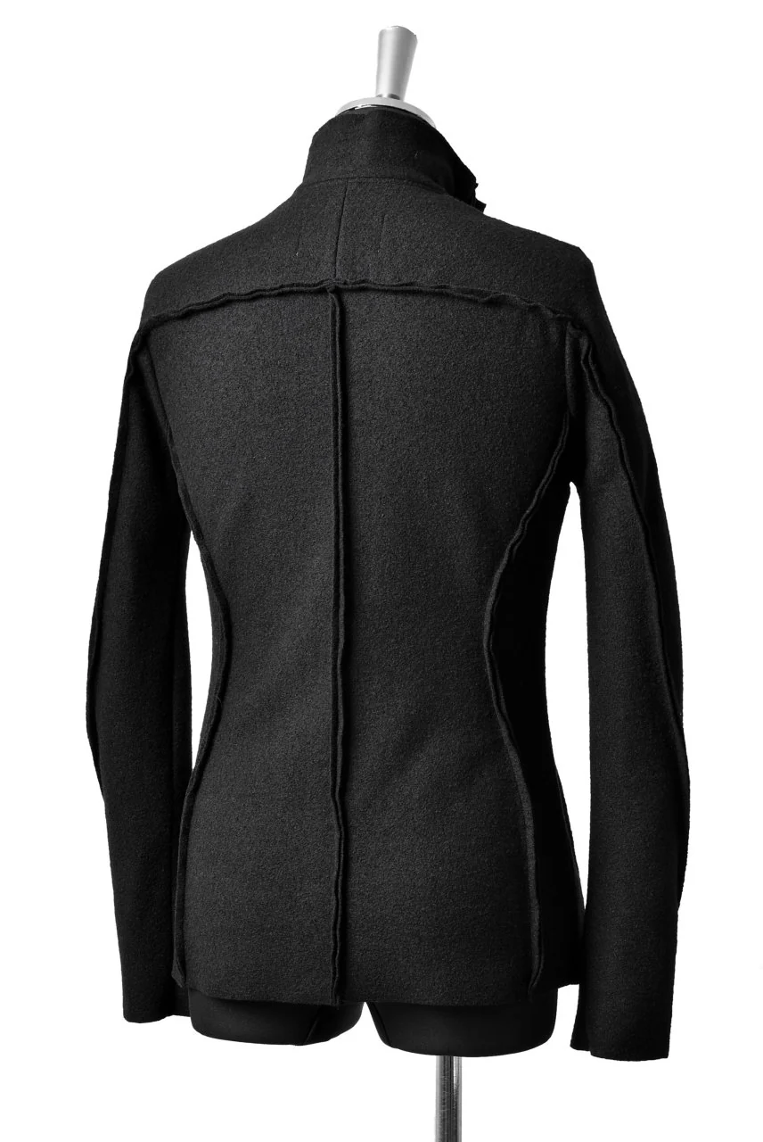 N/07 Rawcut Track Jacket / Woolring Fleece (BLACK) - Image 3
