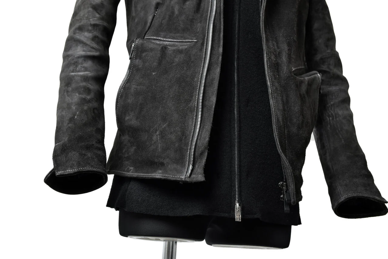 N/07 Rawcut Track Jacket / Woolring Fleece (BLACK) - Image 36