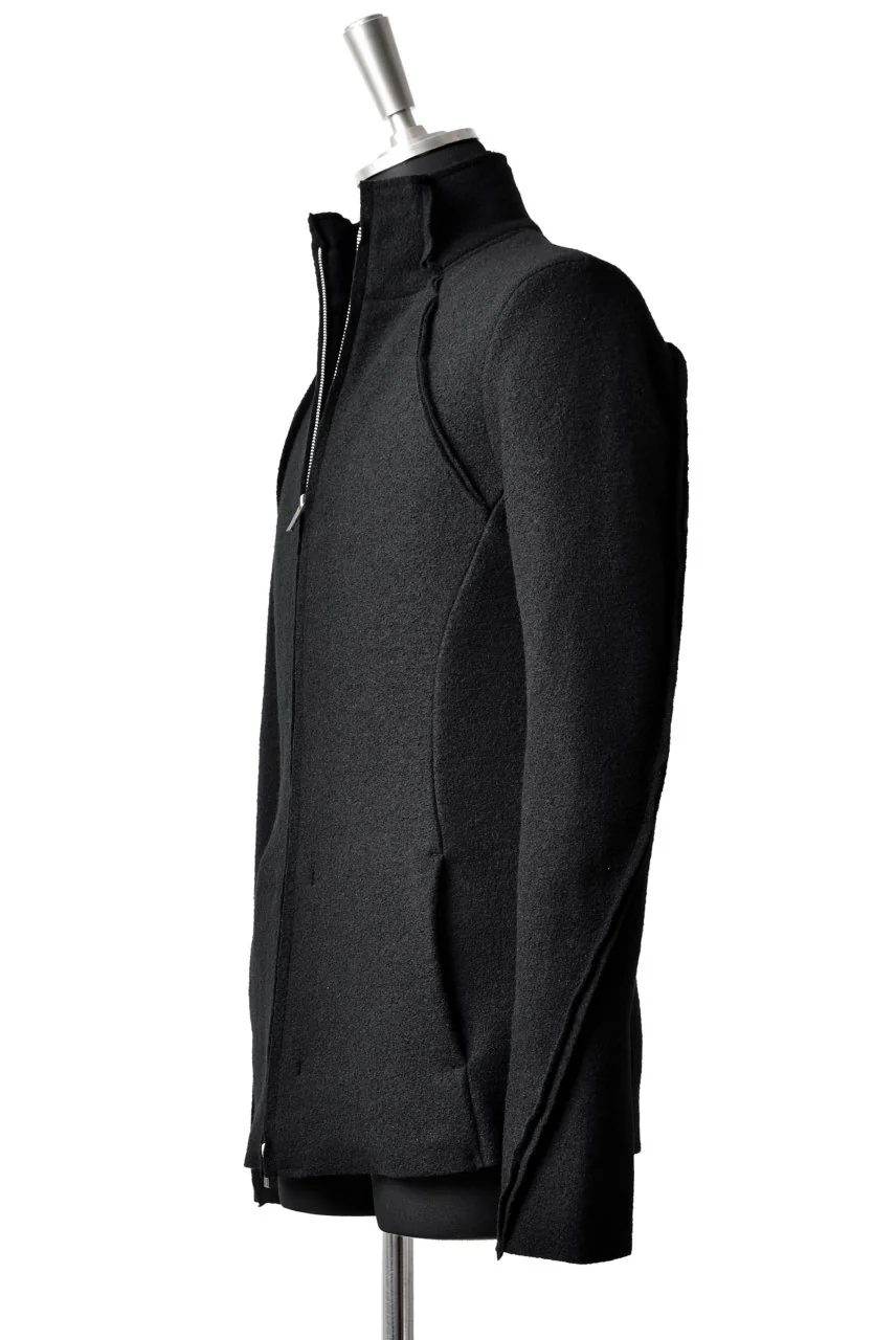 N/07 Rawcut Track Jacket / Woolring Fleece (BLACK) - Image 6