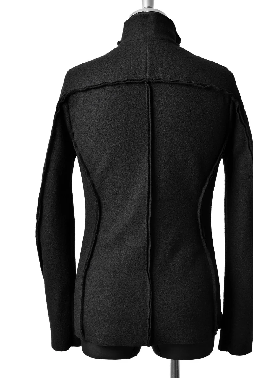 N/07 Rawcut Track Jacket / Woolring Fleece (BLACK) - Image 9
