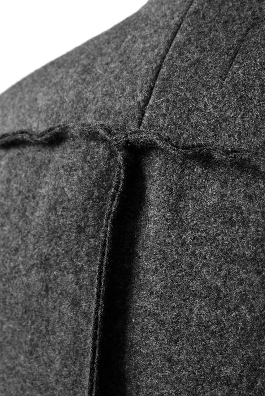 N/07 Rawcut Track Jacket / Woolring Fleece (DARK GREY) - Image 17