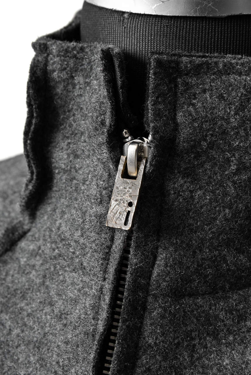 N/07 Rawcut Track Jacket / Woolring Fleece (DARK GREY) - Image 7