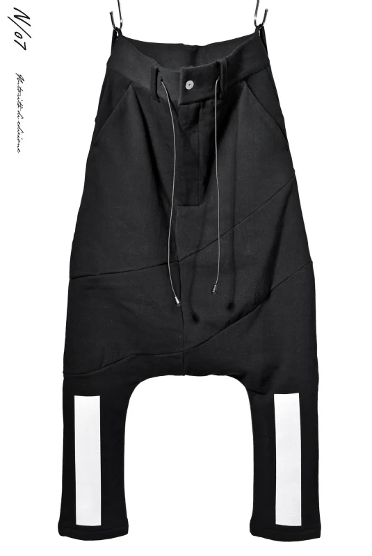 N/07 RUBBERIZED SARROUEL PANT / HYPER STRETCH SWEAT (BLACK)