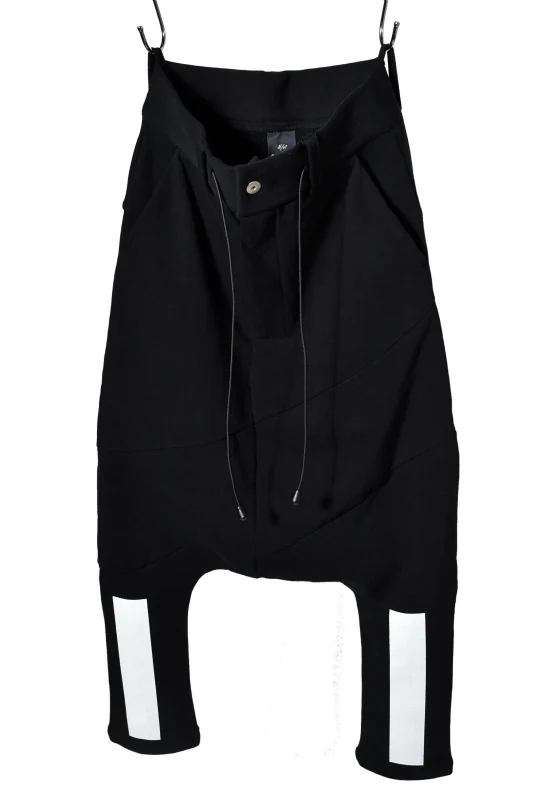 N/07 RUBBERIZED SARROUEL PANT / HYPER STRETCH SWEAT (BLACK) - Image 3