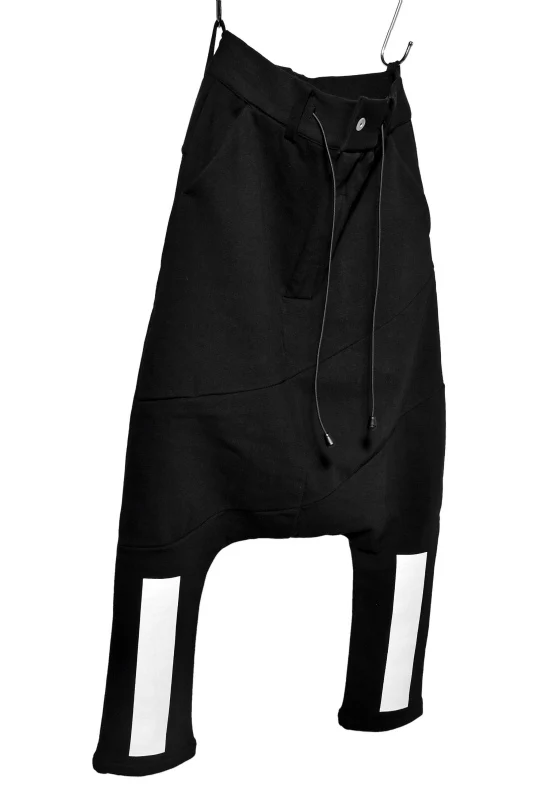 N/07 RUBBERIZED SARROUEL PANT / HYPER STRETCH SWEAT (BLACK) - Image 4