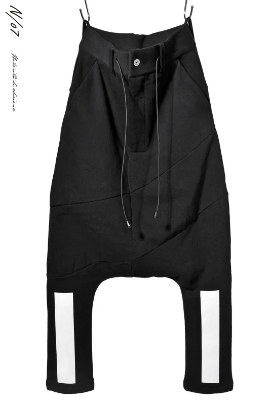 N/07 RUBBERIZED SARROUEL PANT / HYPER STRETCH SWEAT (BLACK) - Image 5