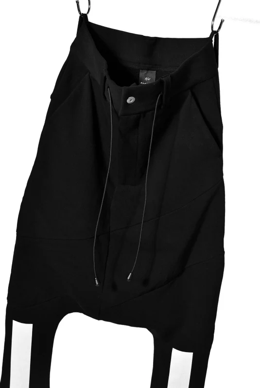 N/07 RUBBERIZED SARROUEL PANT / HYPER STRETCH SWEAT (BLACK) - Image 7