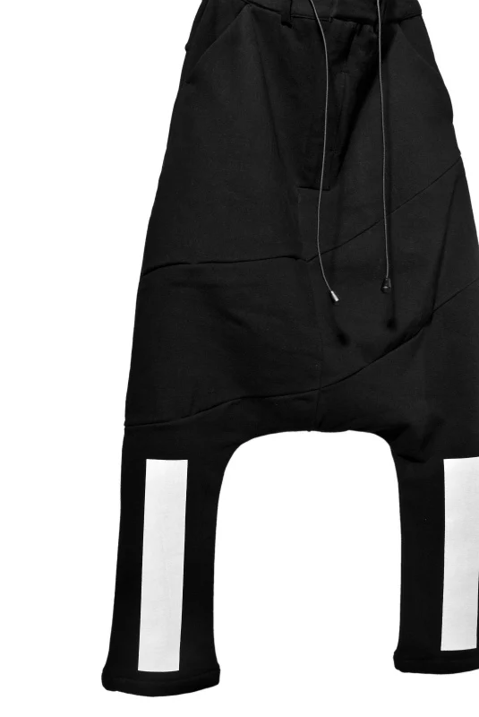 N/07 RUBBERIZED SARROUEL PANT / HYPER STRETCH SWEAT (BLACK) - Image 9