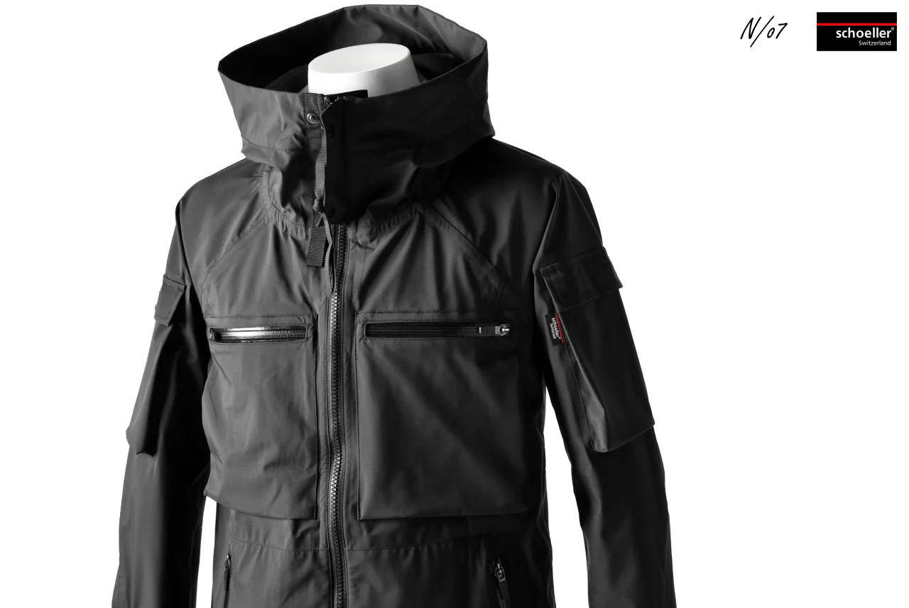 N/07 schoeller® Pro-Tech System Hooded Jacket / Black Grosgrain - Image 23