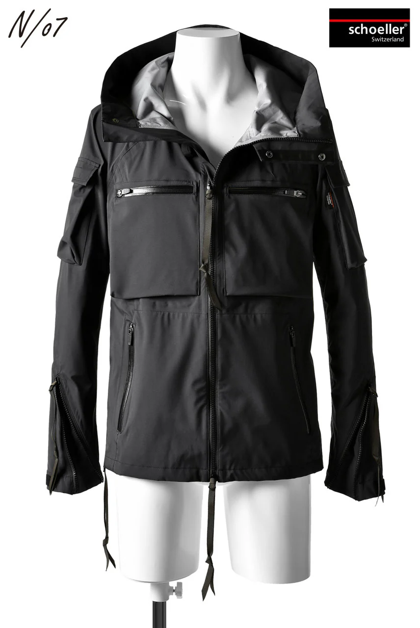 N/07 schoeller® Pro-Tech System Hooded Jacket / Khaki Grosgrain - Image 3