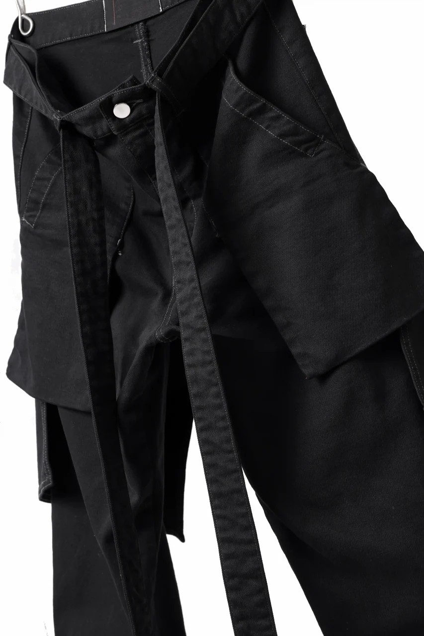 N/07 SEDITIOUS BONDAGE TROUSERS / BLEACHED BLACK DENIM (BLACK OVER DYED) - Image 21