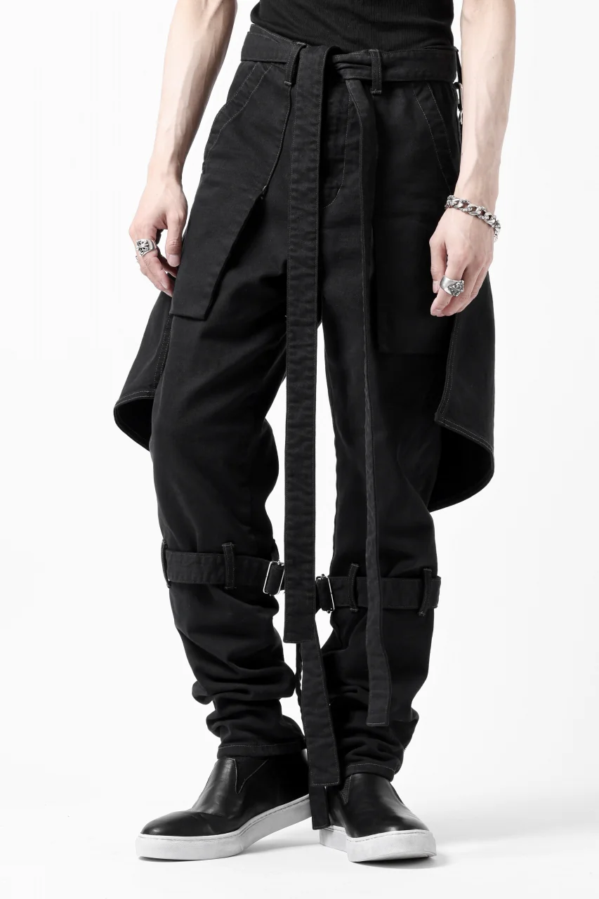 N/07 SEDITIOUS BONDAGE TROUSERS / BLEACHED BLACK DENIM (BLACK OVER DYED) - Image 30