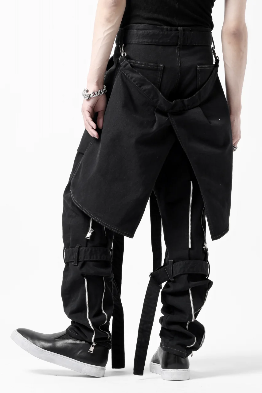 N/07 SEDITIOUS BONDAGE TROUSERS / BLEACHED BLACK DENIM (BLACK OVER DYED) - Image 33