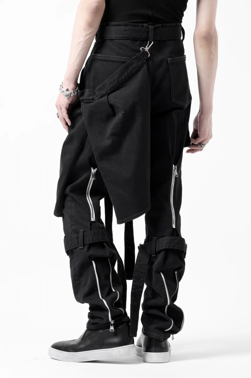N/07 SEDITIOUS BONDAGE TROUSERS / BLEACHED BLACK DENIM (BLACK OVER DYED) - Image 36