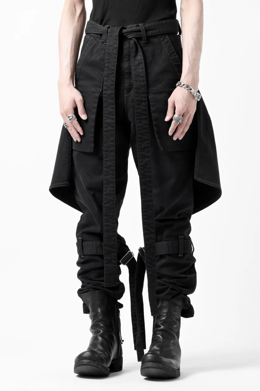 N/07 SEDITIOUS BONDAGE TROUSERS / BLEACHED BLACK DENIM (BLACK OVER DYED) - Image 37