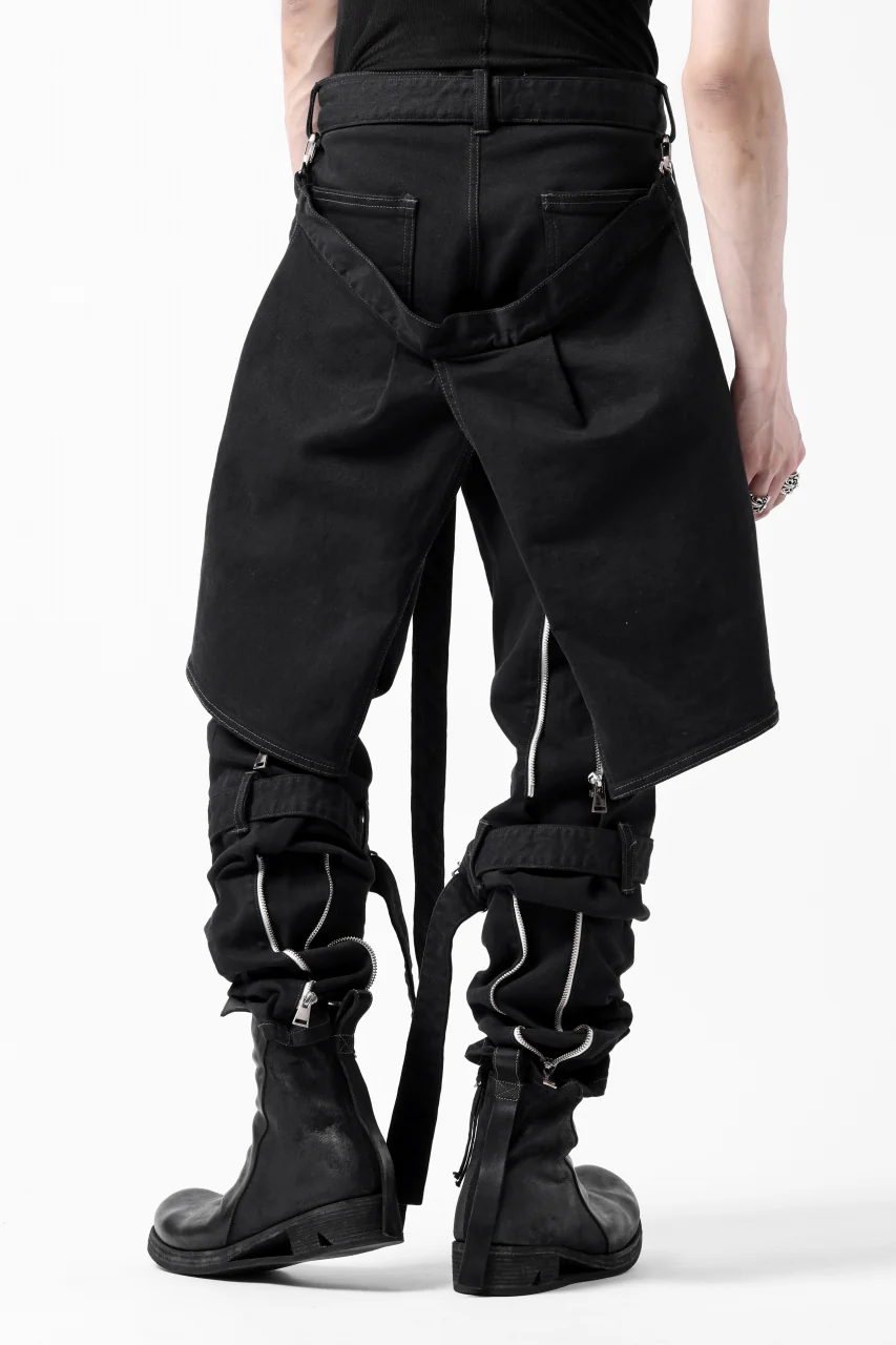 N/07 SEDITIOUS BONDAGE TROUSERS / BLEACHED BLACK DENIM (BLACK OVER DYED) - Image 38