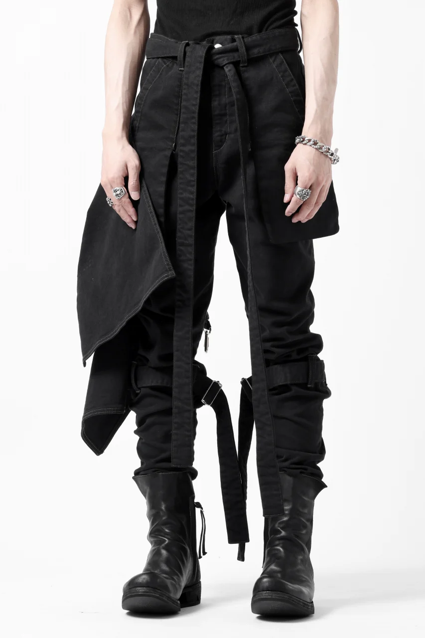 N/07 SEDITIOUS BONDAGE TROUSERS / BLEACHED BLACK DENIM (BLACK OVER DYED) - Image 39