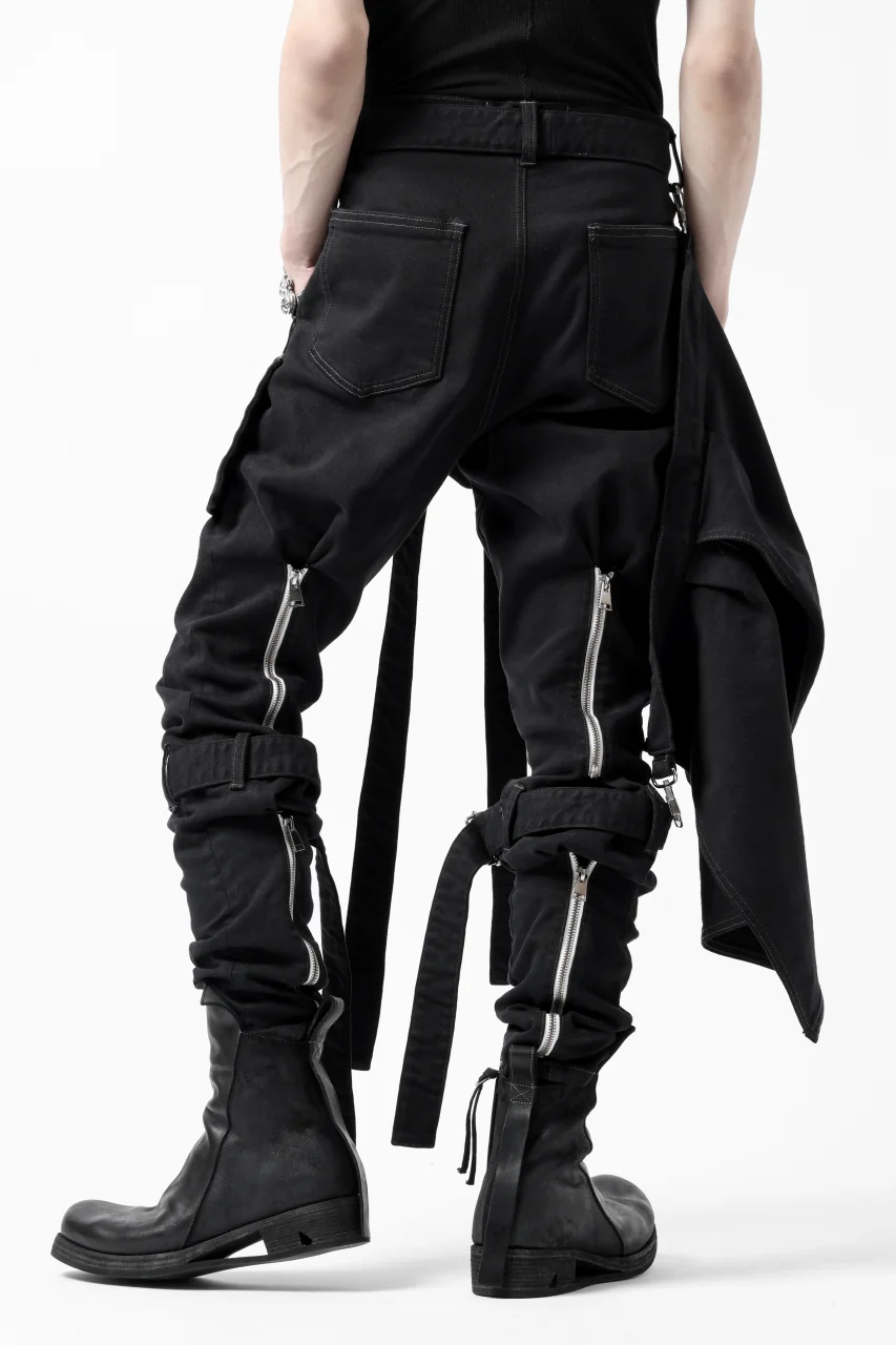 N/07 SEDITIOUS BONDAGE TROUSERS / BLEACHED BLACK DENIM (BLACK OVER DYED) - Image 41