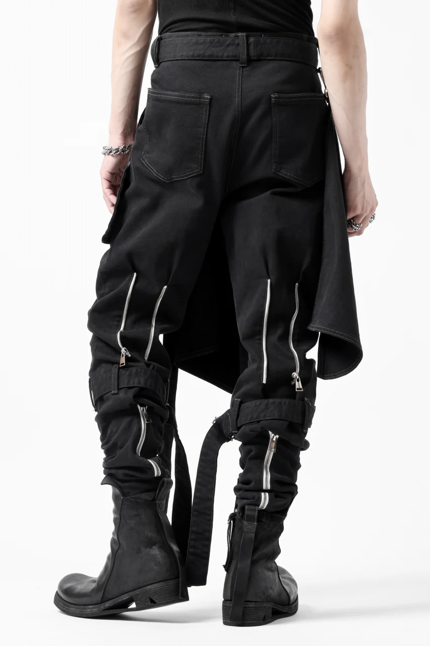 N/07 SEDITIOUS BONDAGE TROUSERS / BLEACHED BLACK DENIM (BLACK OVER DYED) - Image 45