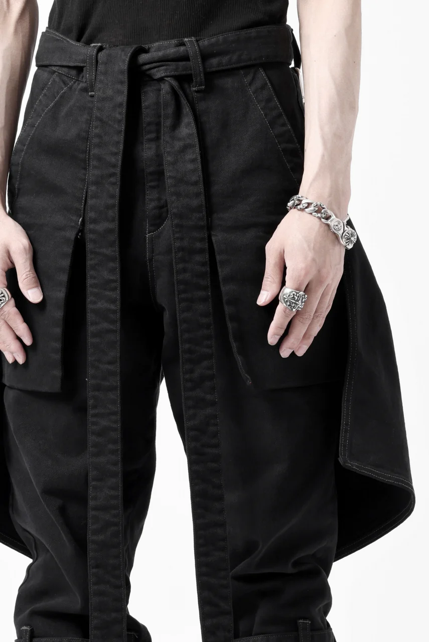 N/07 SEDITIOUS BONDAGE TROUSERS / BLEACHED BLACK DENIM (BLACK OVER DYED) - Image 48