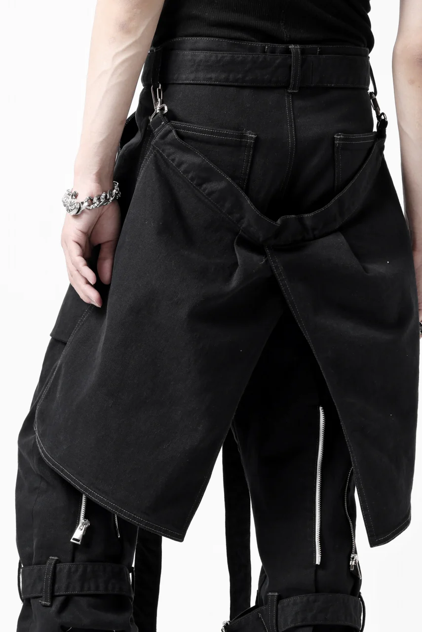 N/07 SEDITIOUS BONDAGE TROUSERS / BLEACHED BLACK DENIM (BLACK OVER DYED) - Image 55
