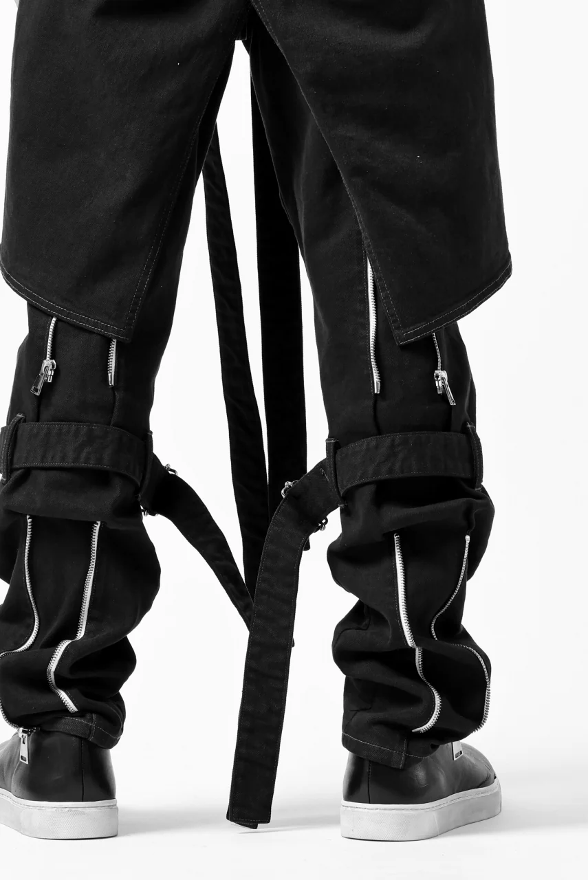N/07 SEDITIOUS BONDAGE TROUSERS / BLEACHED BLACK DENIM (BLACK OVER DYED) - Image 58