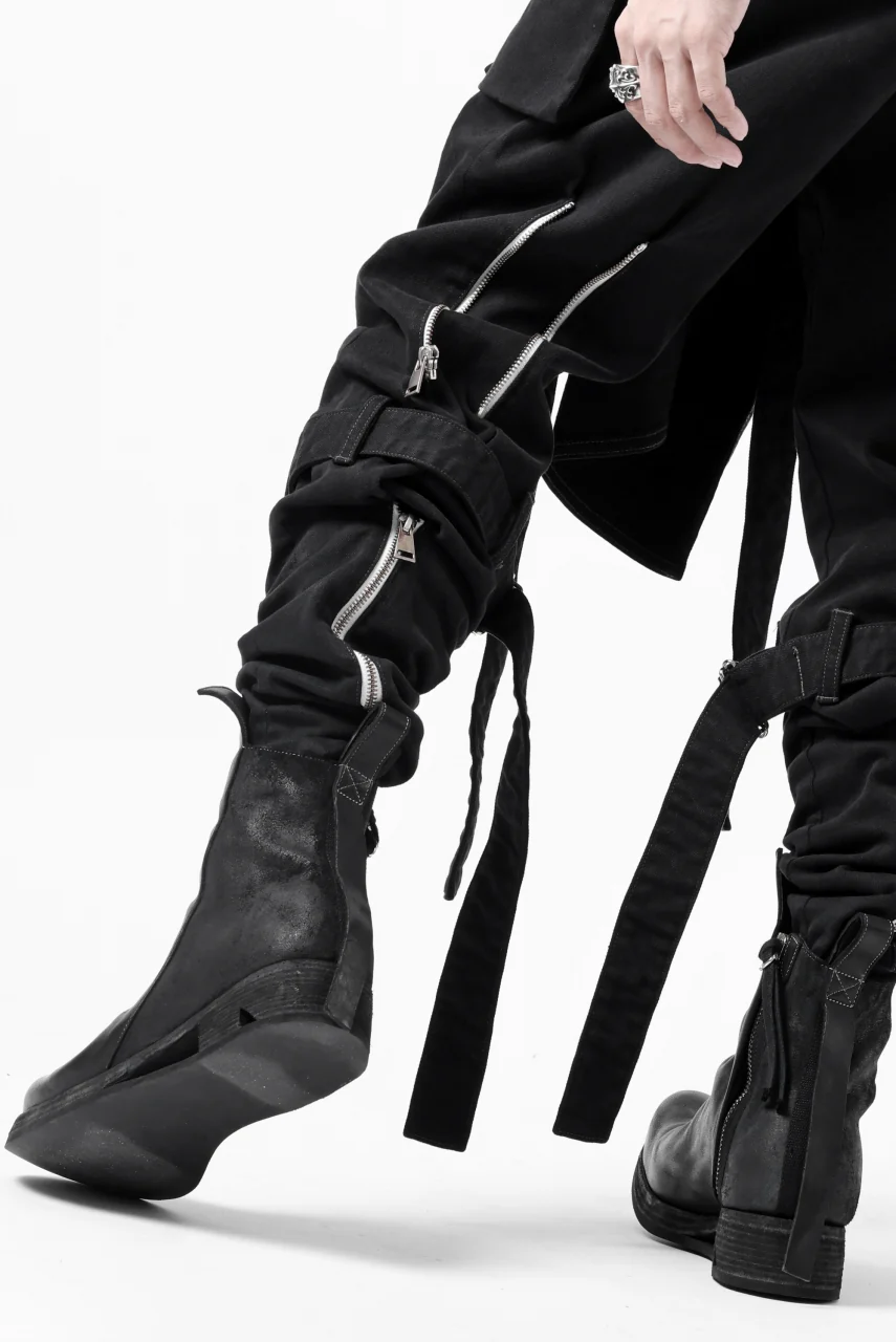 N/07 SEDITIOUS BONDAGE TROUSERS / BLEACHED BLACK DENIM (BLACK OVER DYED) - Image 61