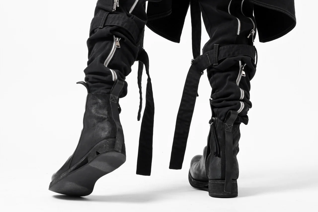 N/07 SEDITIOUS BONDAGE TROUSERS / BLEACHED BLACK DENIM (BLACK OVER DYED) - Image 68